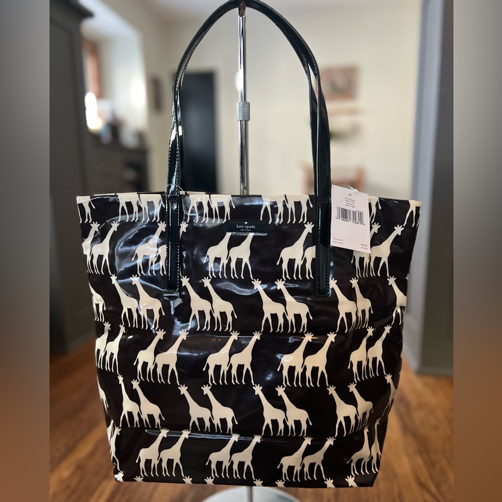 Kate Spade New York Bon Shopper Daycation Giraffe Tote, NWT